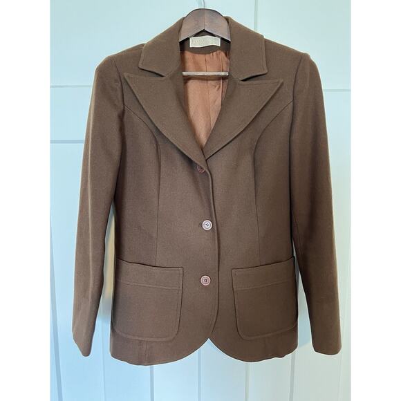 Pendleton Jackets & Blazers - Vintage Pendleton Virgin Wool Women's Blazer Jacket Brown Peacoat Size 14